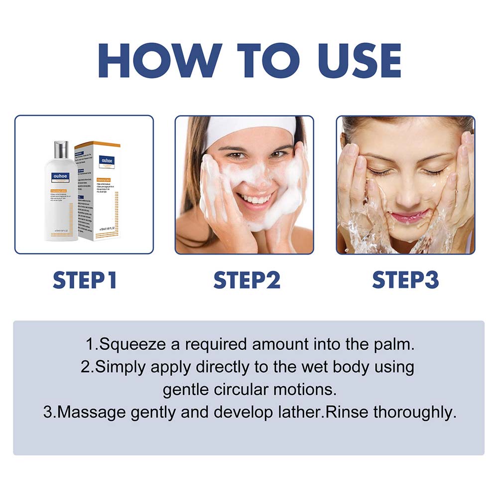 50ml Cleansing Lotion Moisturizing Relieving Dry Skin Facial Exfoliation Lighten Dark Pigmentation Facial Cleanser