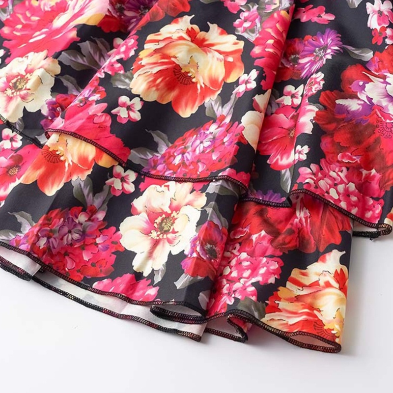 Đầm Xòe Cổ Chữ V Tay Ngắn Phong Cách Bohemian Thanh Lịch Dành Cho Nữ