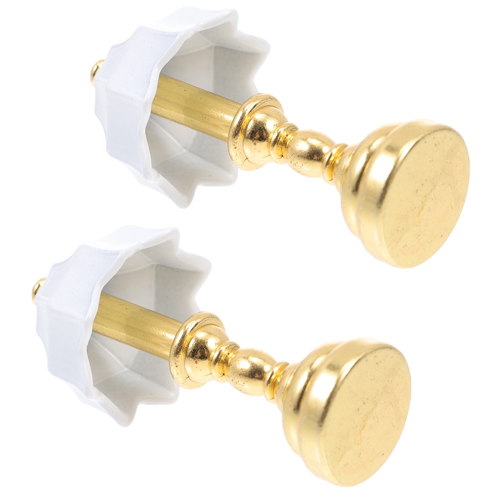 Set 2 Đèn Bàn Mini Bằng Kim Loại Dùng Để Trang Trí Nhà Búp Bê