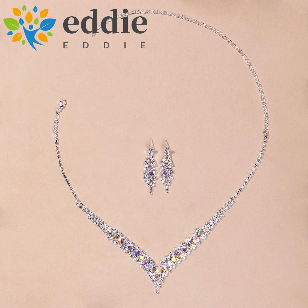 Bộ Trang Sức Cô Dâu 26 Eddie Phong Cách Vintage Thanh Lịch|Bông Tai Hợp Kim Đính Hạt Thời Trang