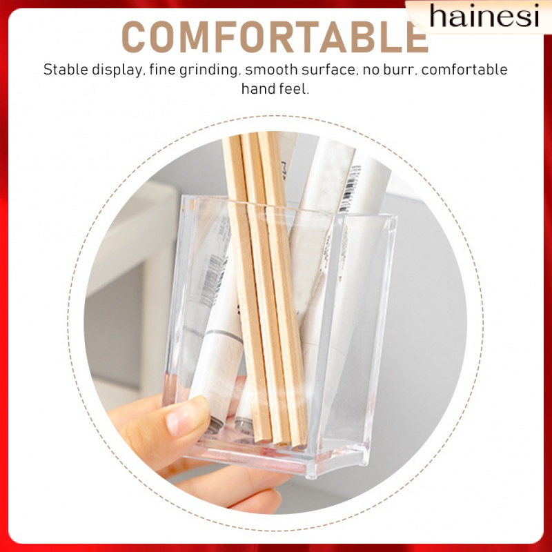 Set 4 Giá Đỡ Bút Bằng Acrylic Trong Suốt Sắp Xếp Gọn Gàng Để Bàn Trang Trí