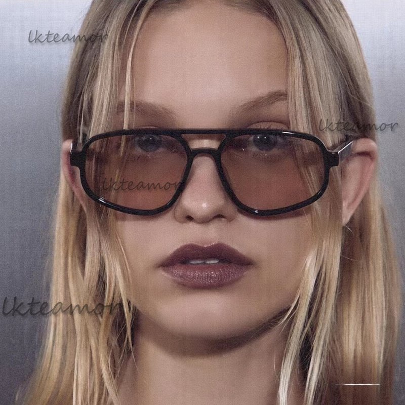 Kính Mát Bản To Tròng Đôi Màu Sắc Ngọt Ngào Thời Trang Cho Nữ