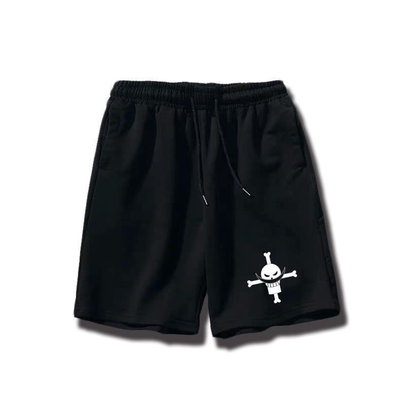 Quần Short Dáng Rộng In Hình one piece Mũ Rơm Luffy ins Siêu Hot Thời Trang Hàn Quốc
