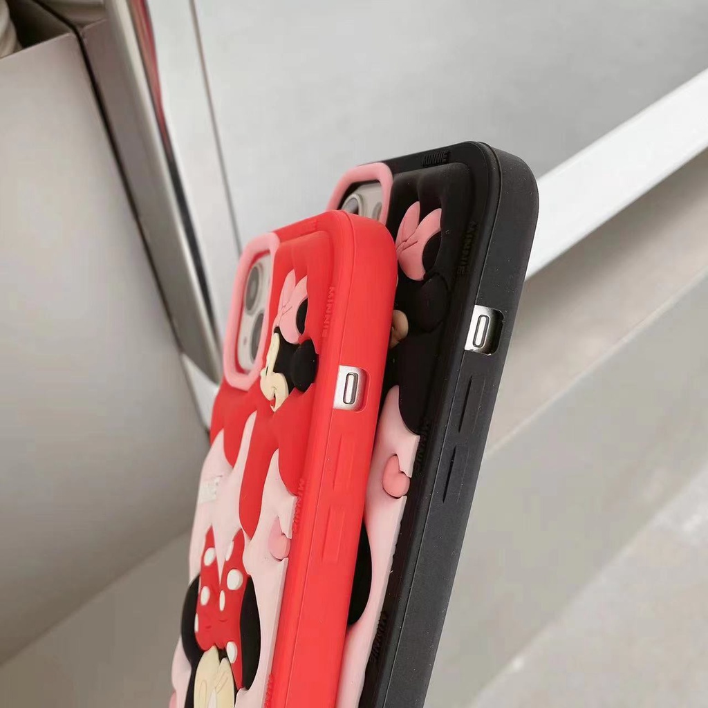 Ốp Điện Thoại Silicon Tpu Mềm Họa Tiết Hoạt Hình Bảo Vệ Máy Ảnh Cho iPhone 14 Plus 13 12 11 Pro Max