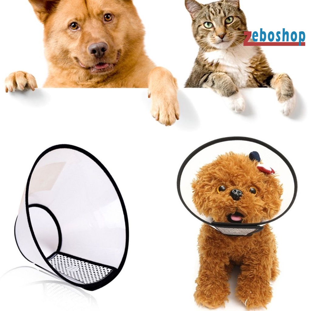 Vòng Cổ Bằng Nhựa Chống Liếm Có Thể Điều Chỉnh Bảo Vệ An Toàn Cho Thú Cưng