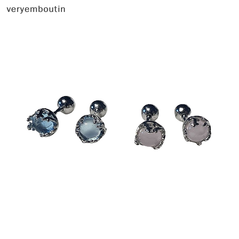 1 Đôi Bông Tai Đính Đá Zircon Nhiều Màu Dạng Xoắn Ốc Cho Nữ