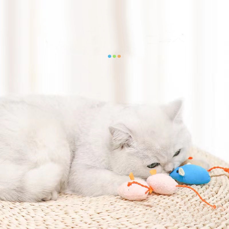 Chuột Nhồi Bông Chống Cào Xước Đồ Chơi Cho Mèo