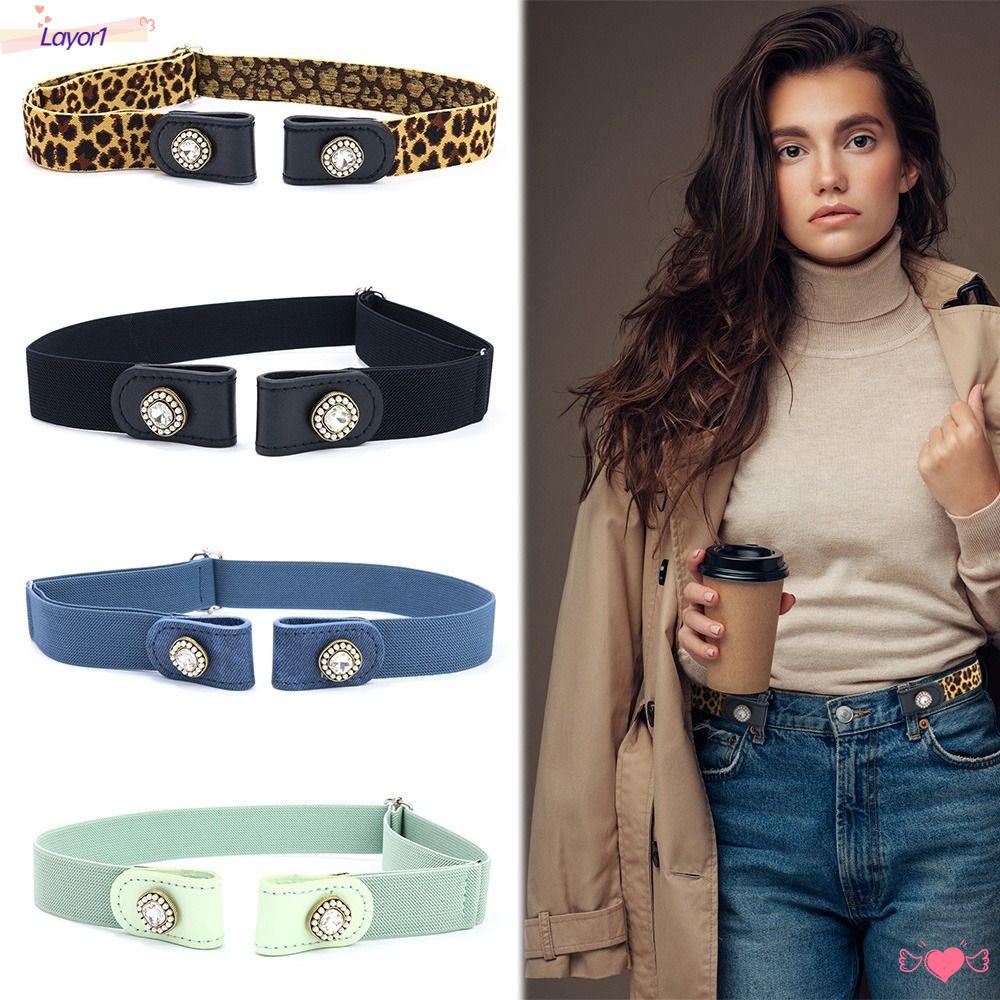 Thắt Lưng Khóa Co Giãn Trang Trí Quần Jean Cho Nam &amp; Nữ LAYOR1