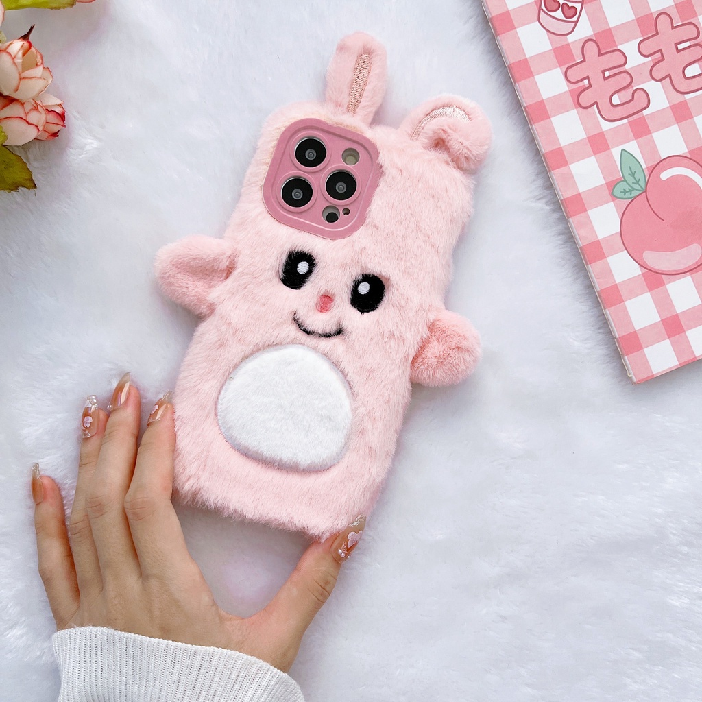 Ốp Điện Thoại Lông Thỏ Cho OPPO Reno 7 7Z 7 Pro 8 8Z 8T 8 Pro 6 6Z 6 Pro 5 5Z 5 Pro 5F 4 4F 4 Pro 4Z 4SE 3 2 2Z 2F LITE