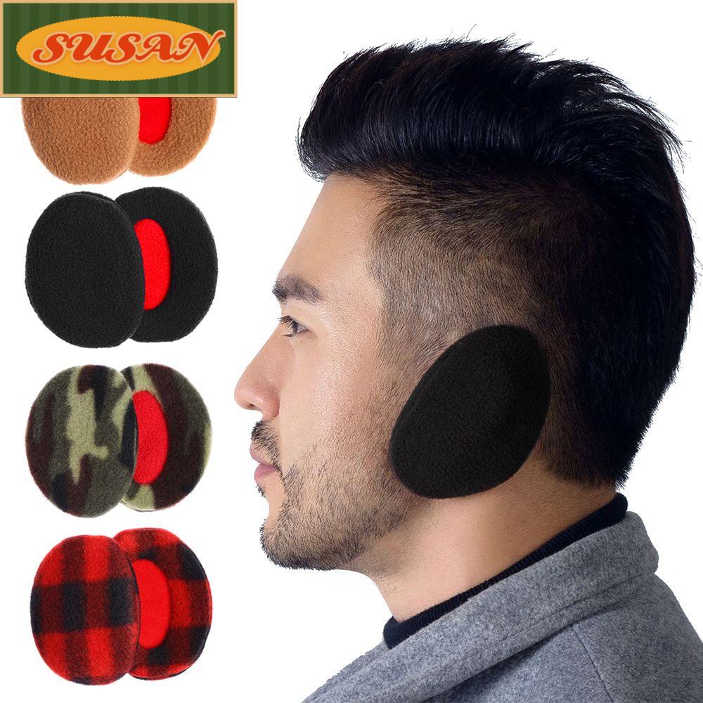 Chụp Tai Giữ Ấm Chống Gió Bảo Vệ Tai Không Dây Bằng Vải Lông Cừu Mềm Mại Dành Cho Nam Và Nữ