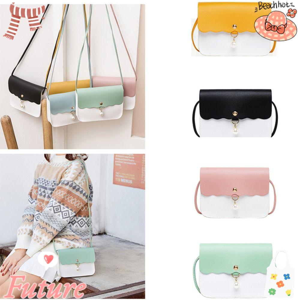 Túi Đeo Vai Da PU Màu Trơn Thời Trang