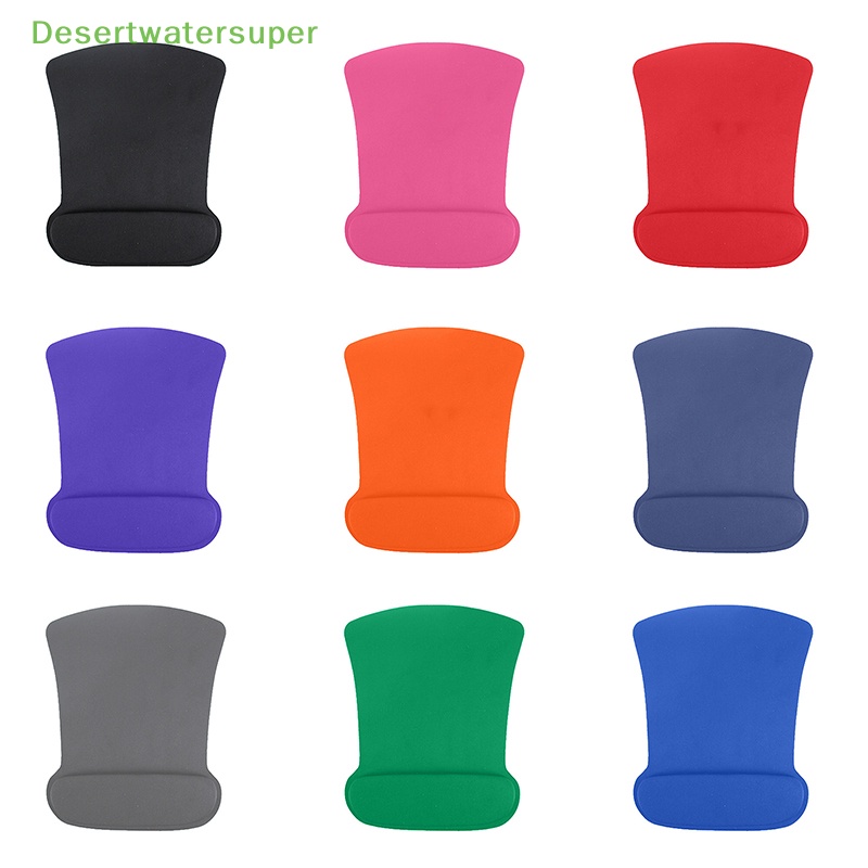 Thảm Lót Chuột Chơi Game Có Đệm Kê Cổ Tay Chống Trượt Màu Trơn