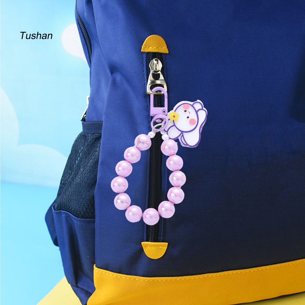 Móc Chìa Khóa Dạng Hạt Nhiều Màu Sắc Không Phai Chống Trầy Xước Chống Thất Lạc Hình Gấu / Thỏ Hoạt Hình