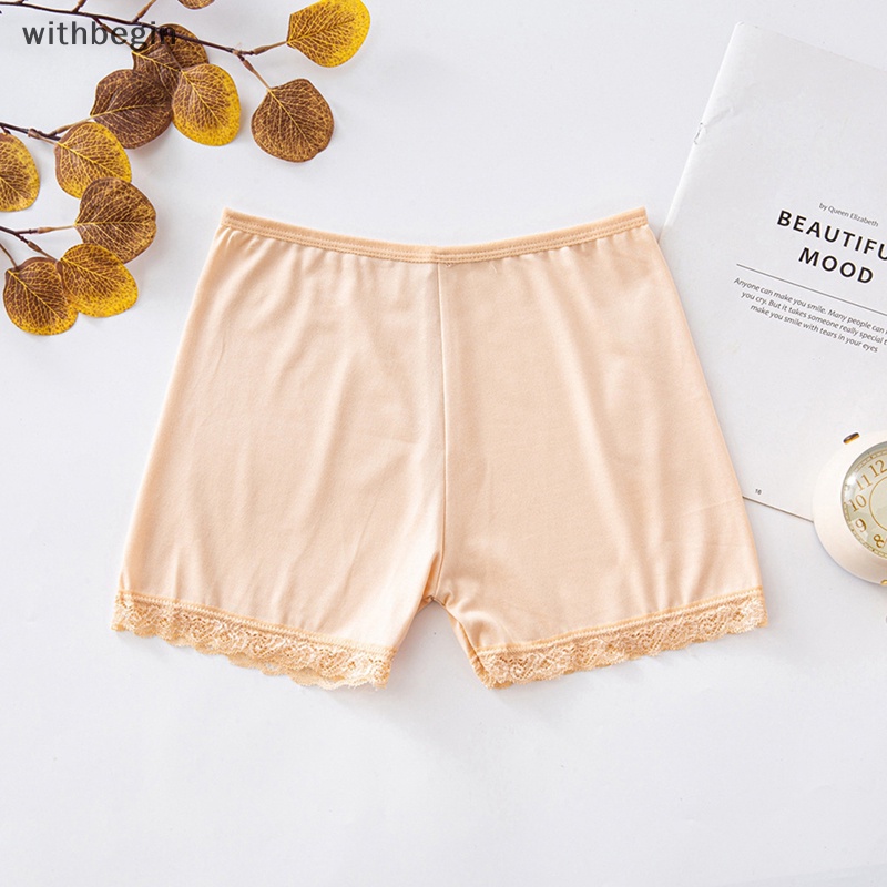 Quần Lót Boxer Ngắn Dáng Ôm Phối Ren Không Đường May Thời Trang Cho Nữ