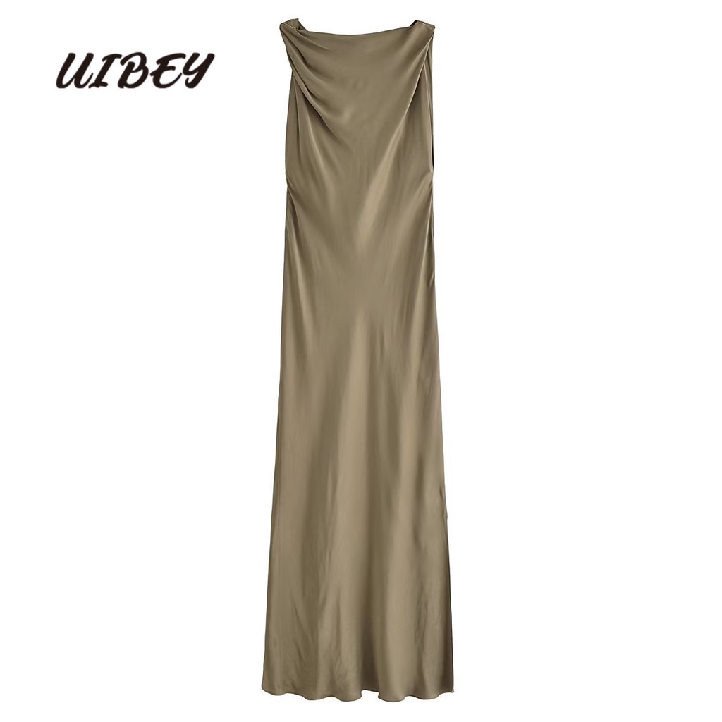 Uibey Đầm Xếp Nếp Không Tay Thời Trang 2416