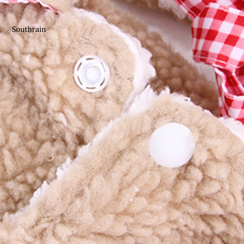 Bộ Áo Liền Quần Bằng Vải Lông Cừu Giữ Ấm Bốn Ống Chân Thời Trang Thu Đông Dành Cho Cún Cưng