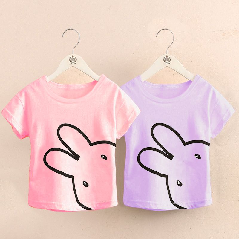 Áo Thun Cotton Trơn Tay Ngắn Phong Cách Thời Trang Mùa Hè Mới 2022 Cho Bé Gái