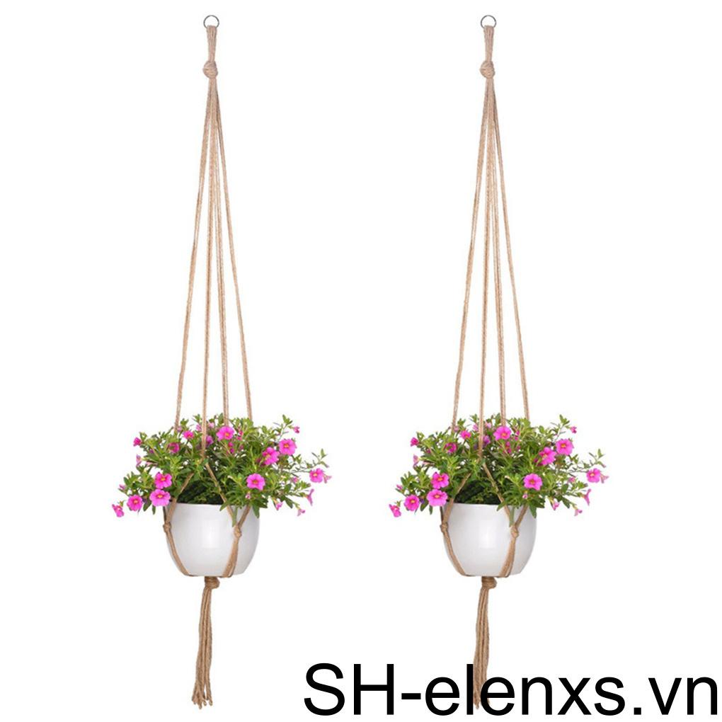 Giá Đỡ Chậu Hoa Dạng Treo Đan Lưới Độc Đáo Trang Trí Sân Vườn