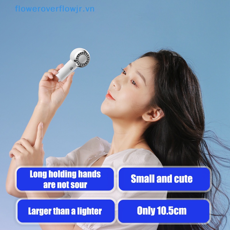 Quạt Mini Cầm Tay 500 Mah Không Ồn Có Thể Sạc Lại Bằng Cổng USB Nhiều Màu Sắc