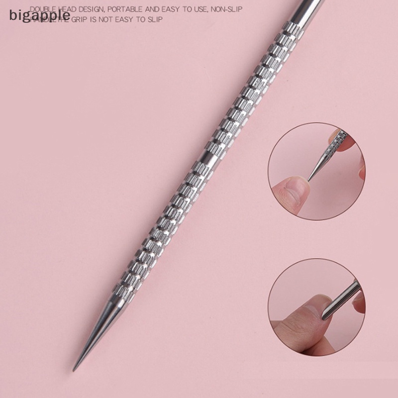 1 Dụng Cụ Làm Móng Bằng Thép Không Gỉ Hai Đầu Giúp Loại Bỏ Da Chết Tiện Dụng