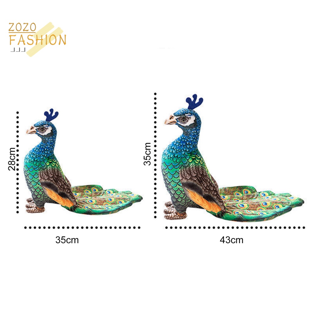 Chim Công Nhồi Bông Đồ Chơi Đàn Hồi Tốt Dành Cho Bé