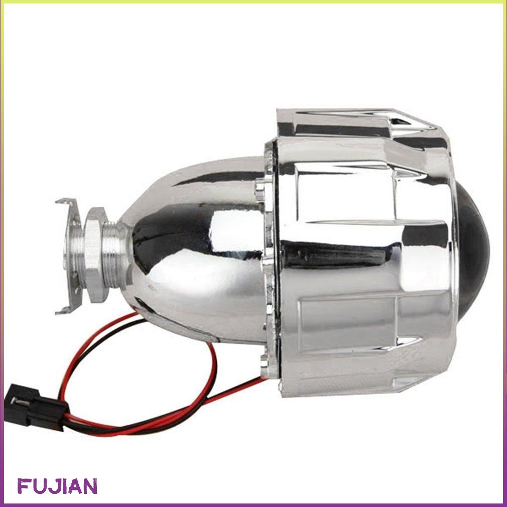 2.5 Inch Xenon Mini Bi-Xenon Hid Clear Projector Lens Cover Shroud Headlight Custom Headlamp H1 H4 H7 Silver