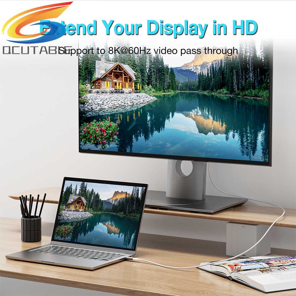 Đầu Chuyển Đổi Type C 8K HD Type-C Sang Ổ Cắm 60hz Chuyên Dụng Cho Máy Tính / Laptop
