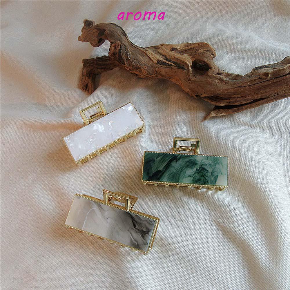 Kẹp Tóc Càng Cua Họa Tiết Vân Đá Đơn Giản Phong Cách Hàn Quốc Giá Đỡ