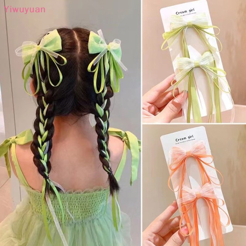 Bộ 2 Kẹp Tóc Hình Nơ Phong Cách Trung Hoa Cổ Điển Cho Bé Gái Mới
