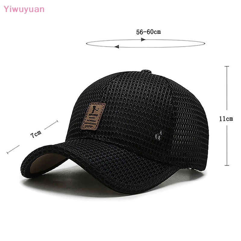 < Yiwuyuan > Mũ Lưỡi Trai Phối Lưới Màu Trơn Thoáng Khí Phong Cách Hip Hop Mới Cho Nam