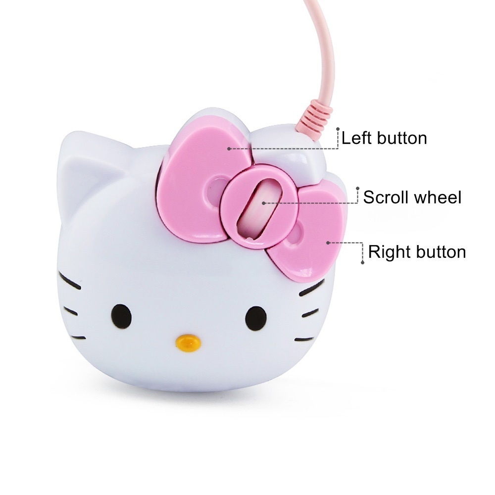 Chuột Quang Hình Hello / kitty 3D Có Dây Cho Máy Tính