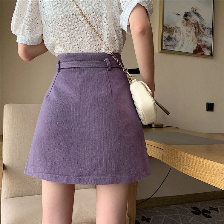 Chân Váy Denim Chữ a Lưng Cao Dáng Ôm Thời Trang Mùa Hè Cho Nữ