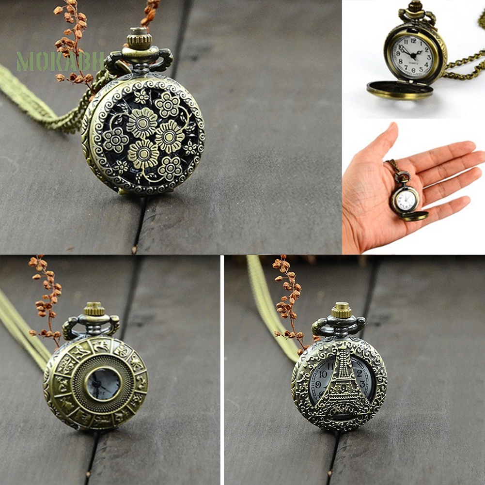 Đồng Hồ Quả Quýt Chạm Khắc Phong Cách Steampunk Cổ Điển