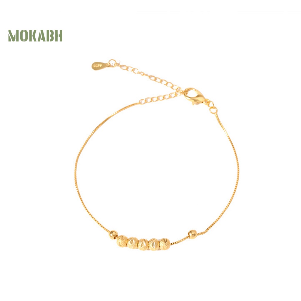 Vòng Đeo Tay May Mắn Bằng Hợp Kim Mỏng Màu Vàng Kim Thanh Lịch Tùy Chỉnh Thời Trang Cho Nữ