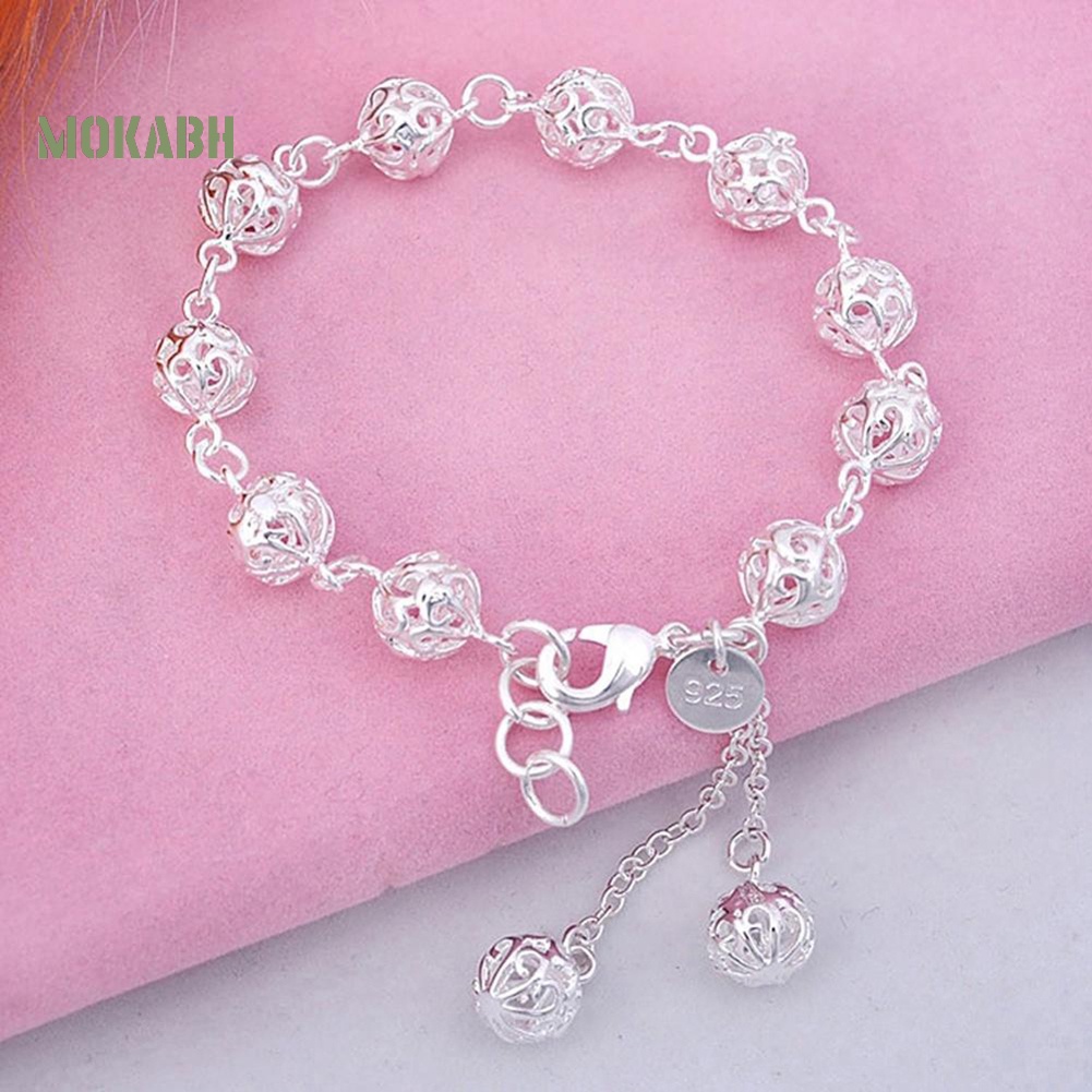 Vòng Tay Mặt Bóng Rỗng Màu Trơn Thời Trang Cho Nữ