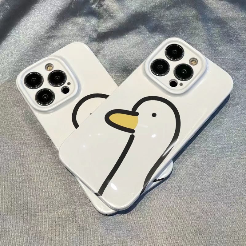 Ốp Điện Thoại Cứng Họa Tiết Chú Vịt Dễ Thương Cho Iphone Se 13 714pro xsmax xr 812max11 7NDK