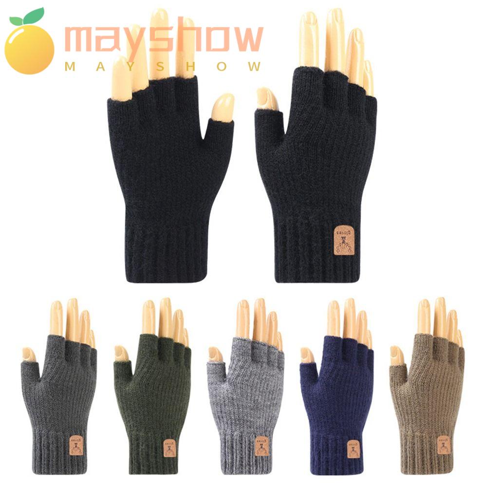 Găng Tay Len Dệt Kim Giữ Ấm Mùa Thu Đông Cho Nam Nữ