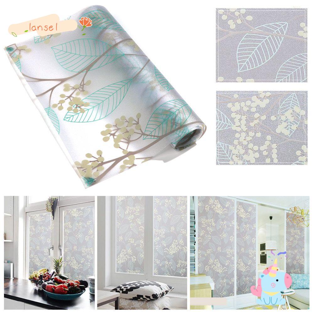 Miếng Dán Cửa Sổ Tĩnh Điện Chống Tia UV Họa Tiết Hoa 3D Dành Cho Phòng Tắm / Văn Phòng