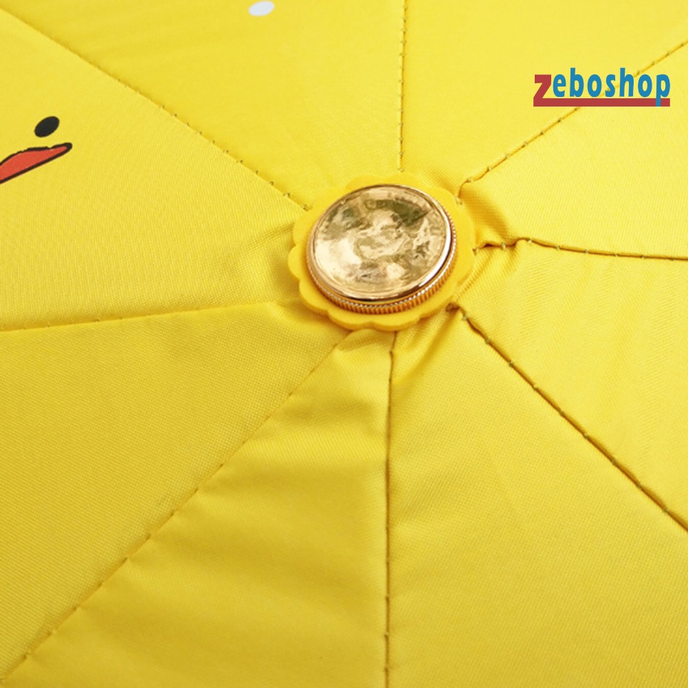 Dù Che Mưa Chống Tia UV Chống Nước In Họa Tiết Vịt Hoạt Hình