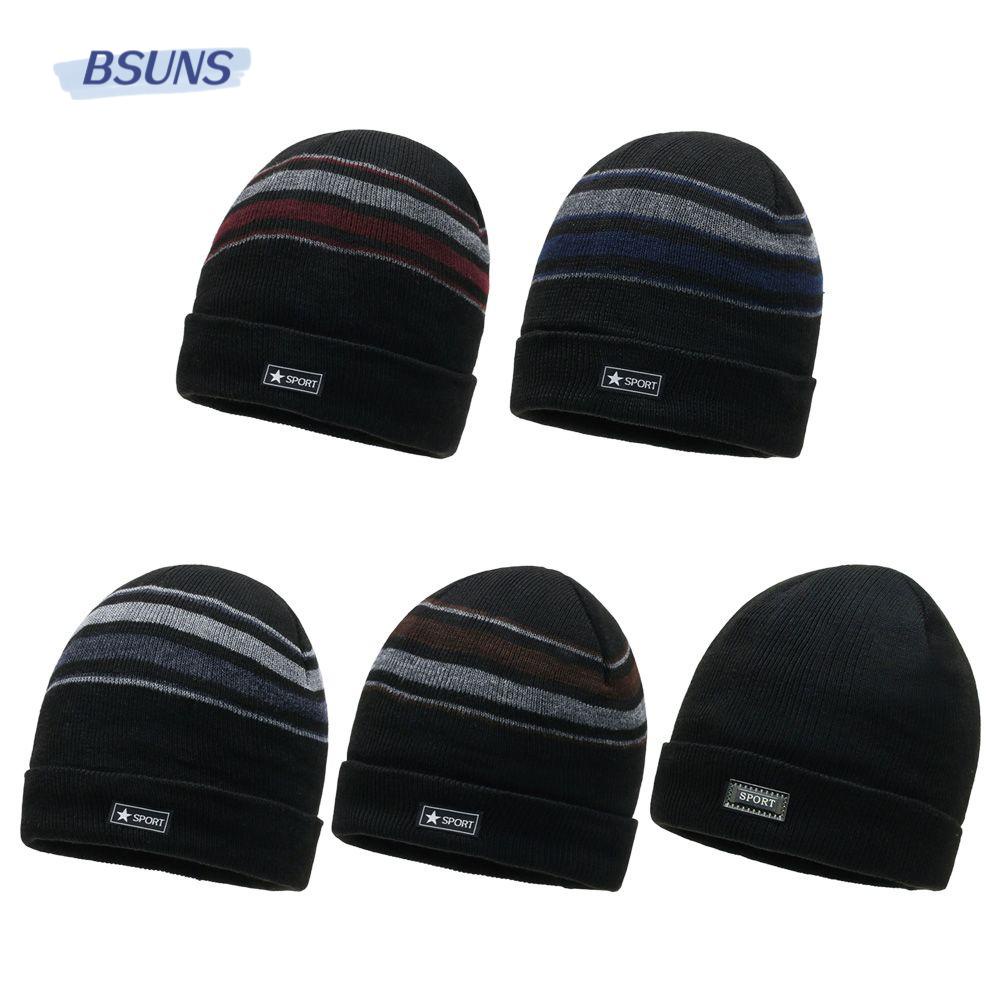 Mũ Beanie Dệt Kim Cao Cấp Màu Trơn Họa Tiết Kẻ Sọc Dễ Thương