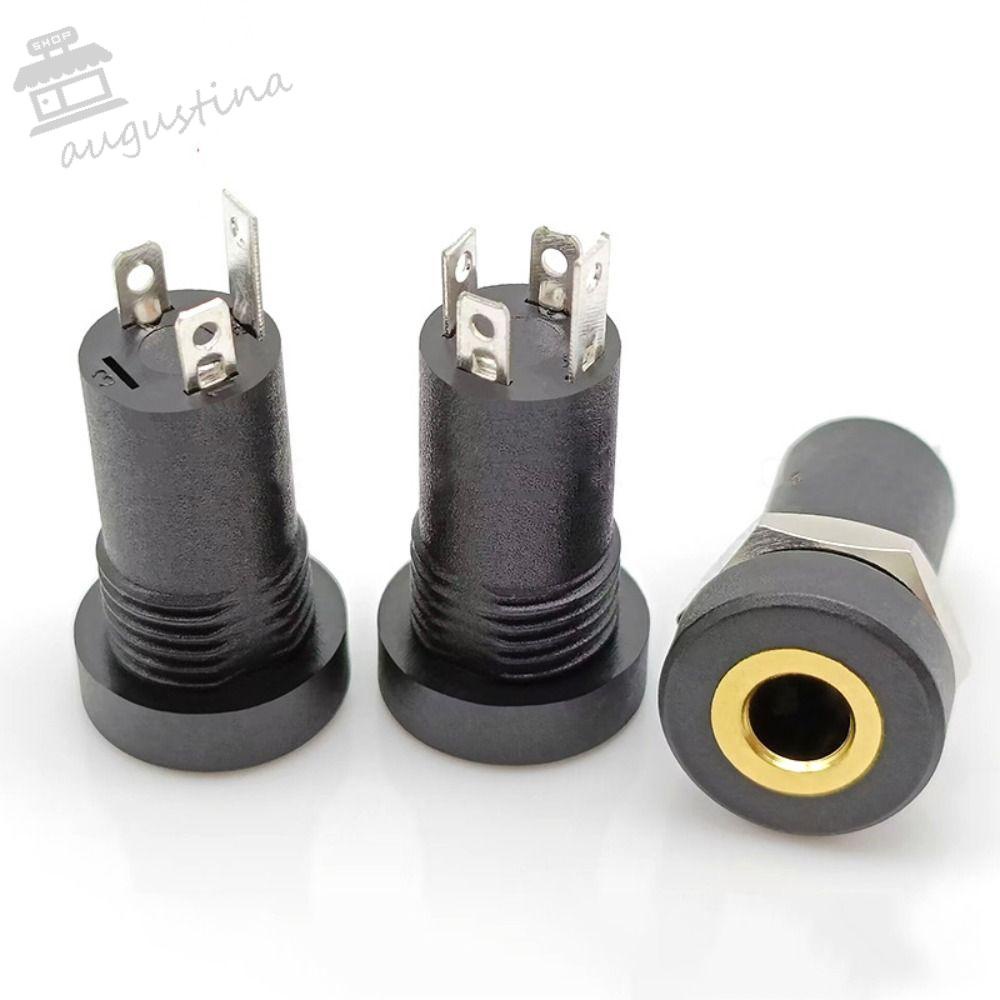 Đầu Nối Âm Thanh AUGUSTINA 3.5MM PJ392A 4 Pin Kèm Đai Ốc DC 3 Cực Chuyên Dụng