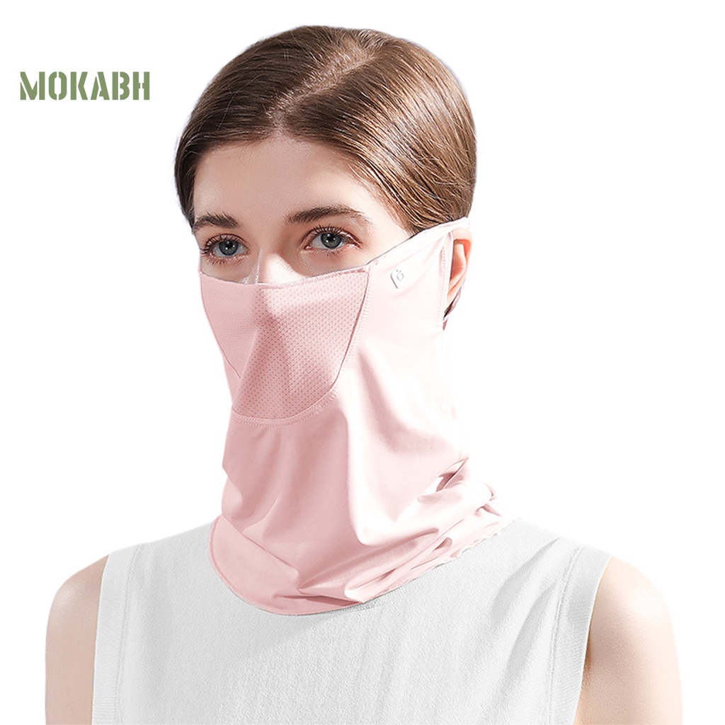 [Mok] Mạng Che Mặt Màu Trơn Cảm Giác Lạnh Tuyệt Vời Dùng Khi Lái Xe Ngoài Trời