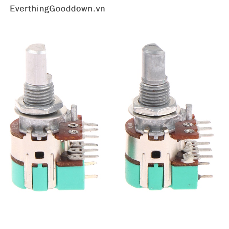 Chiết Áp Âm Thanh Nổi H120 A50K A10K 15mm Có Công Tắc