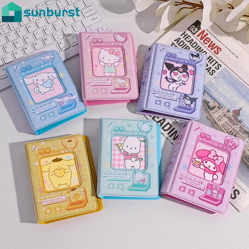 Sách Sưu Tập Ảnh Di Động Với Lỗ Treo / Thẻ 3-Inch / Sách Nhỏ Sanrio Dễ Thương / Thẻ Ảnh Thủ Công