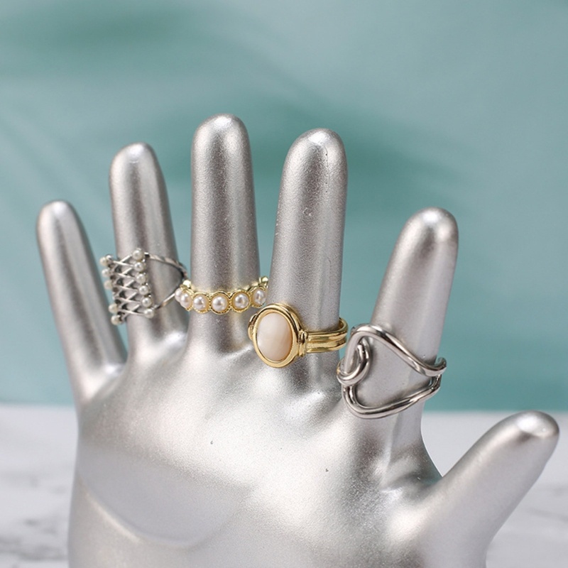 Giá Đỡ Trưng Bày Nhẫn / Trang Sức Bằng Nhựa Resin Thiết Kế Bàn Tay