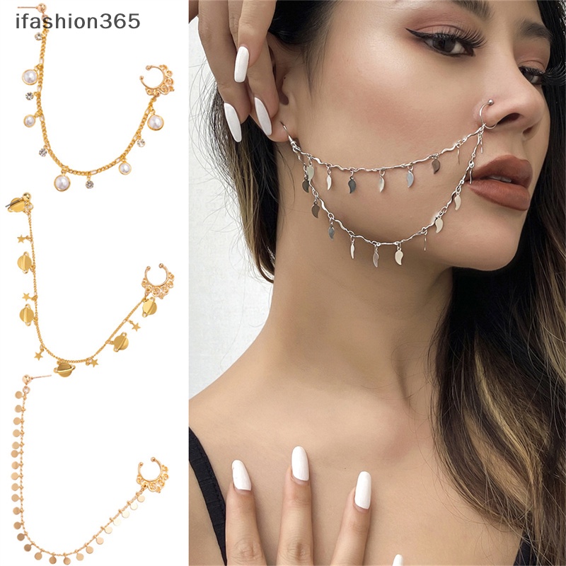 Khuyên Mũi Giả Xích Tua Rua Phong Cách Bohemian Punk Thời Trang Cho Nữ ifashion365