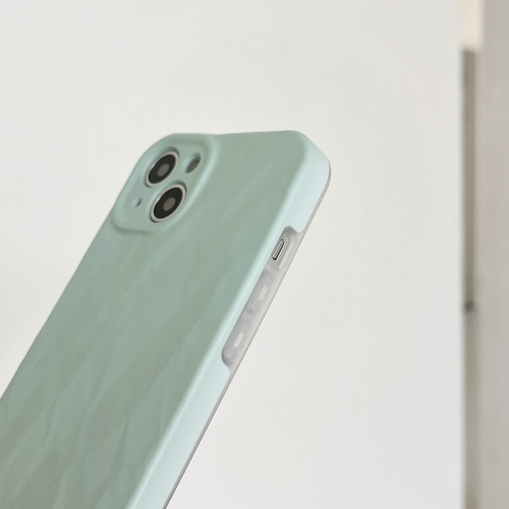 Ốp Điện Thoại Nhựa PC Cứng Chống Sốc Màu Xanh Bạc Hà Đơn Giản Cho iPhone 14 13 12 11 PRO MAX