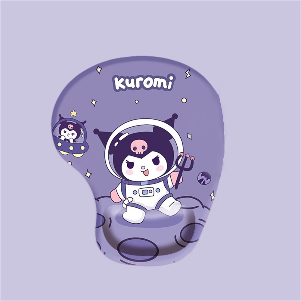 SANRIO Tấm Lót Chuột Và Bàn Phím Máy Tính Bằng Silicon Dày Mềm Chống Trượt Hình Hello Kitty Dễ Thương