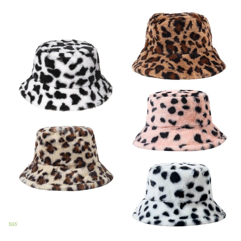 Han Packable Mũ Bucket Lông Làm Xù Giữ Ấm Mùa Đông Cho Nam Và Nữ Khi Đi Câu Cá Ngoài Trời