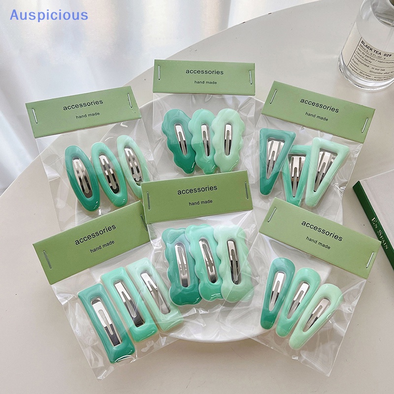 Set 3 Kẹp Tóc Màu Gradient Kiểu Dáng Đơn Giản Thời Trang Cho Nữ